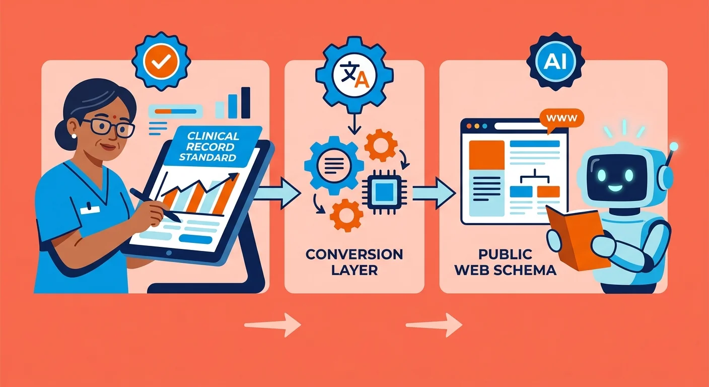 clinical data standards versus public web schema markup