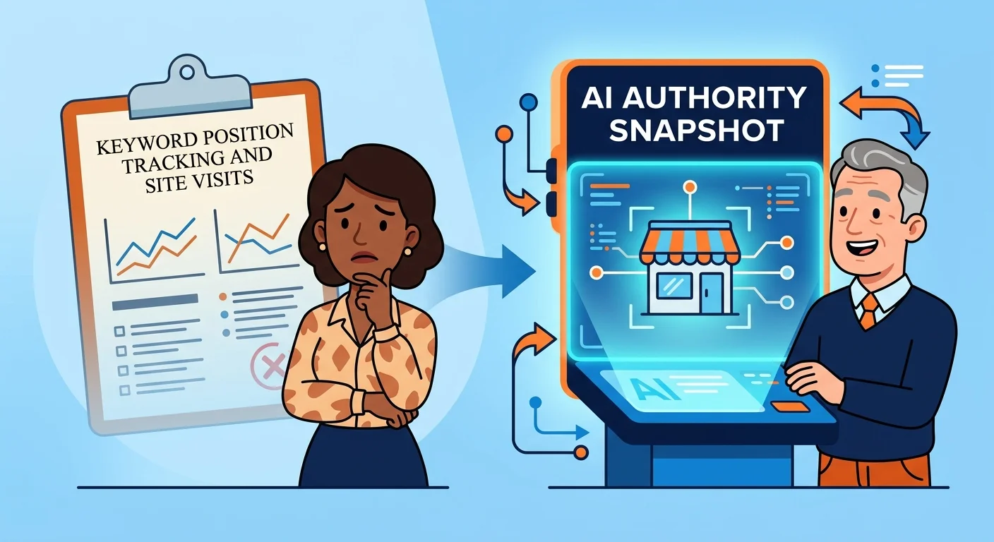 AI Authority Snapshot replacing outdated ranking report diagnostic