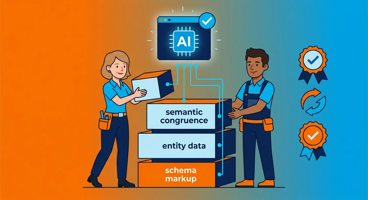 Schema layer architecture supporting AI recommendation engine citations