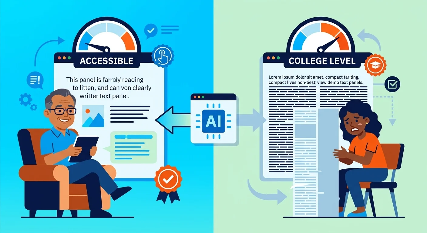 Reading level affecting AI citation of condition specific content