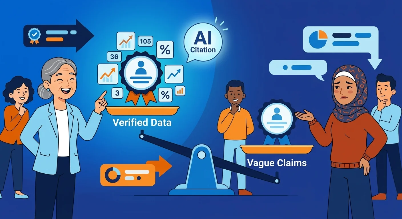 Verified data increasing AI engine citation likelihood
