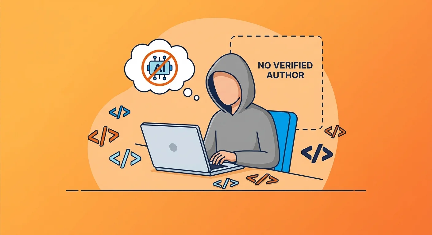 Anonymous clinic content failing AI author verification