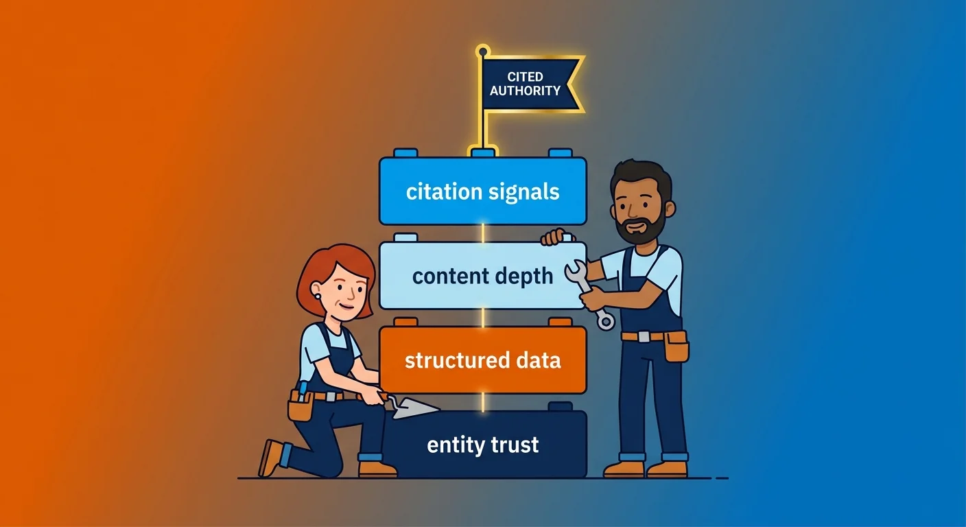layered architecture for building AI citable clinic authority