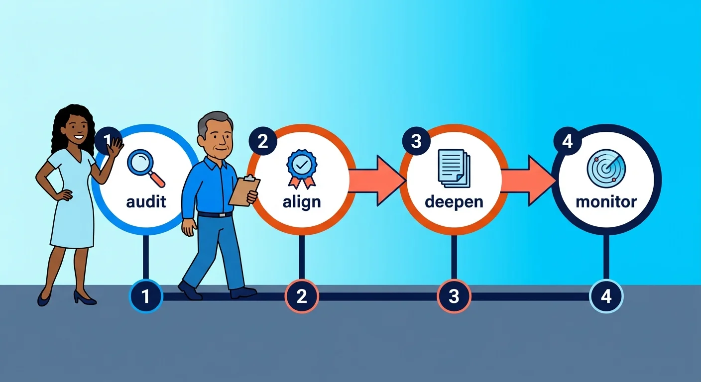 implementation steps for AI authority in clinic search visibility