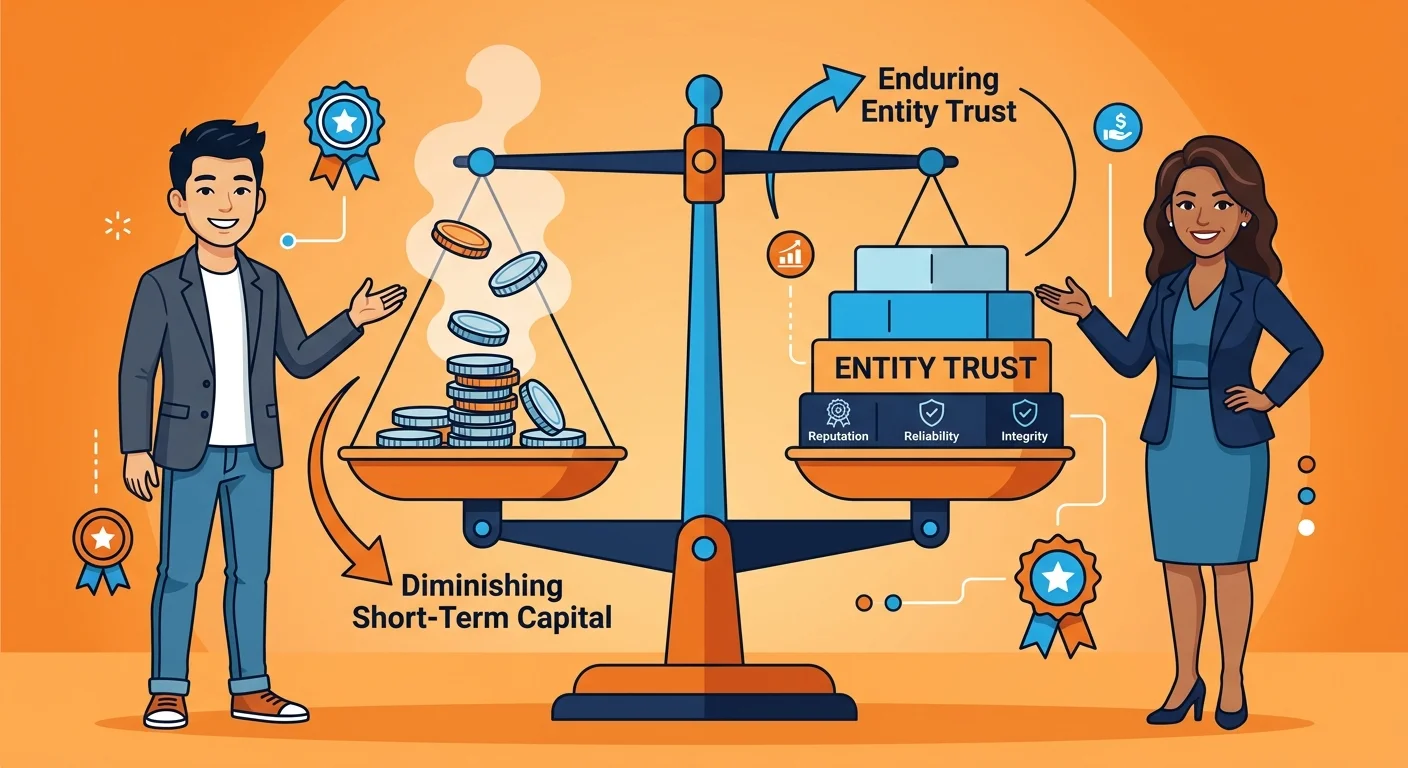 paid ad spend versus owned entity trust comparison