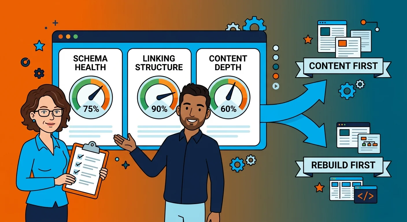 diagnosing website readiness for AEO content or rebuild