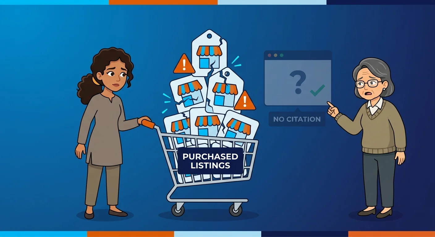 Directory listing purchases failing to produce AI citations