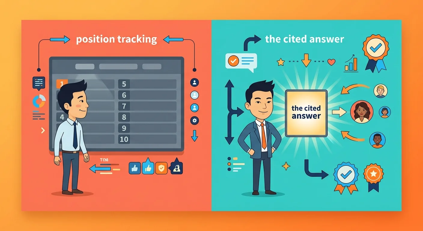 Keyword position tracking versus AI citation comparison