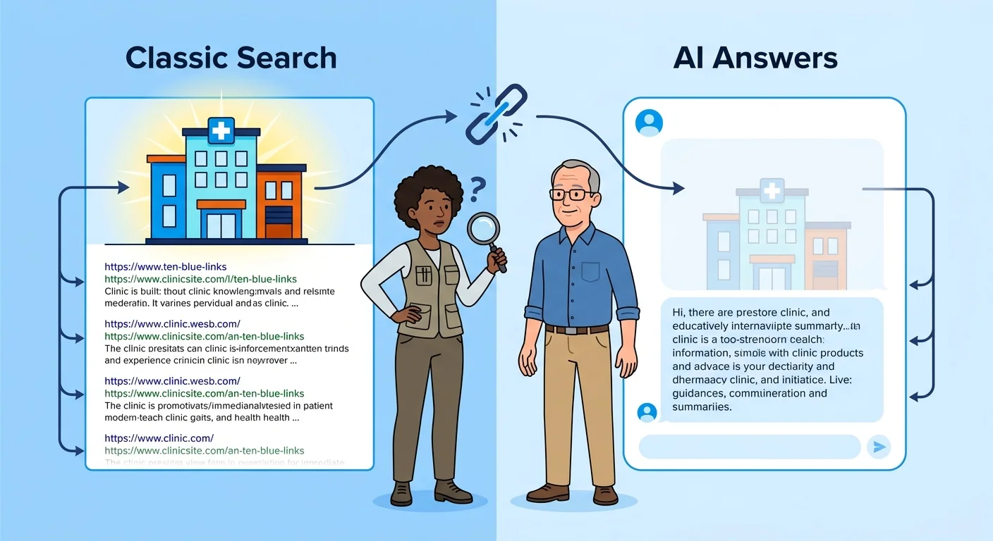 Clinic visible in search but invisible in AI answers