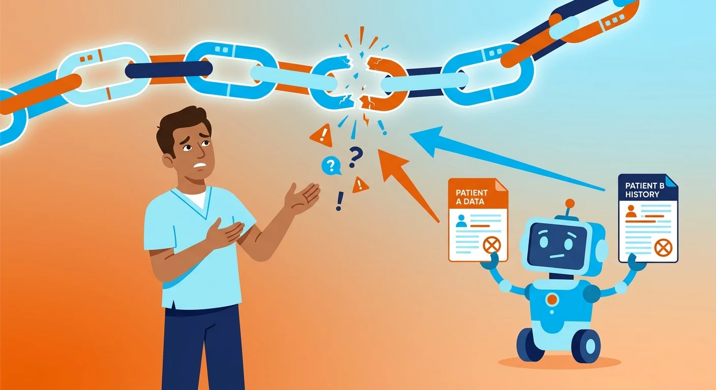 Broken data chain causing AI credential verification errors