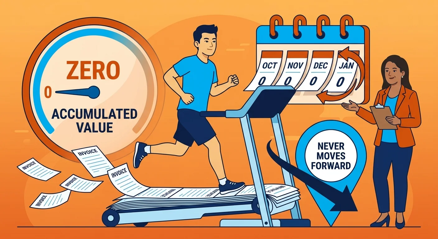 retainer treadmill with zero accumulated authority value