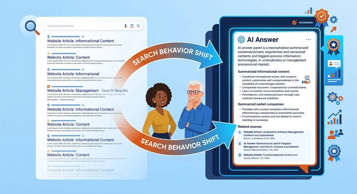 zero click search behavior shift from links to AI answers