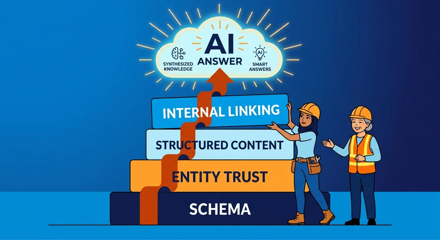 structured data foundation layers building AI citation authority