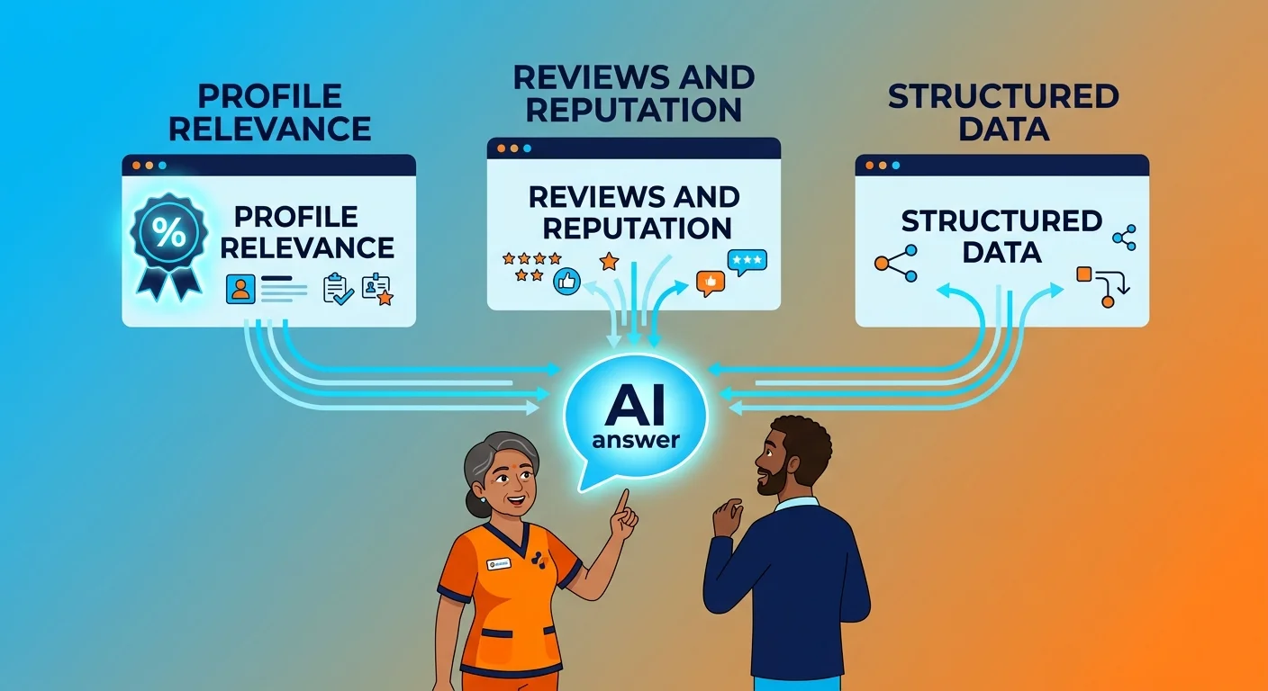 Data sources feeding generative AI clinic recommendation dashboard