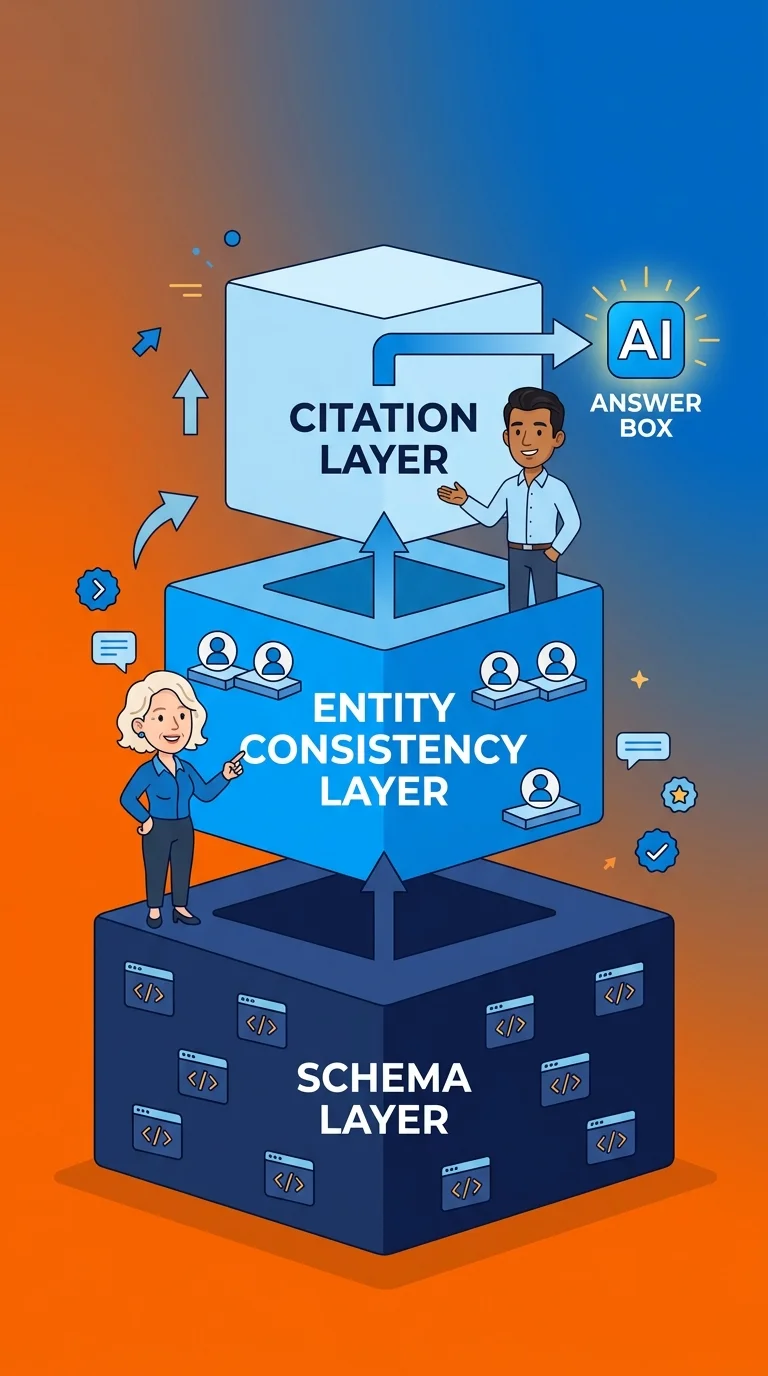three layer structure of an entity trust proof stack