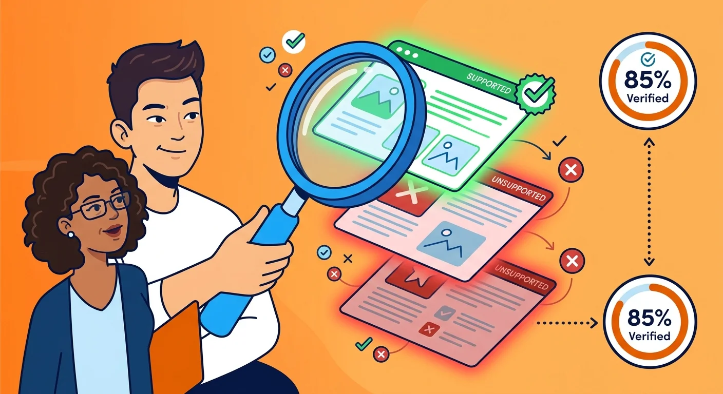Unsupported claims found inside AI Overview citations