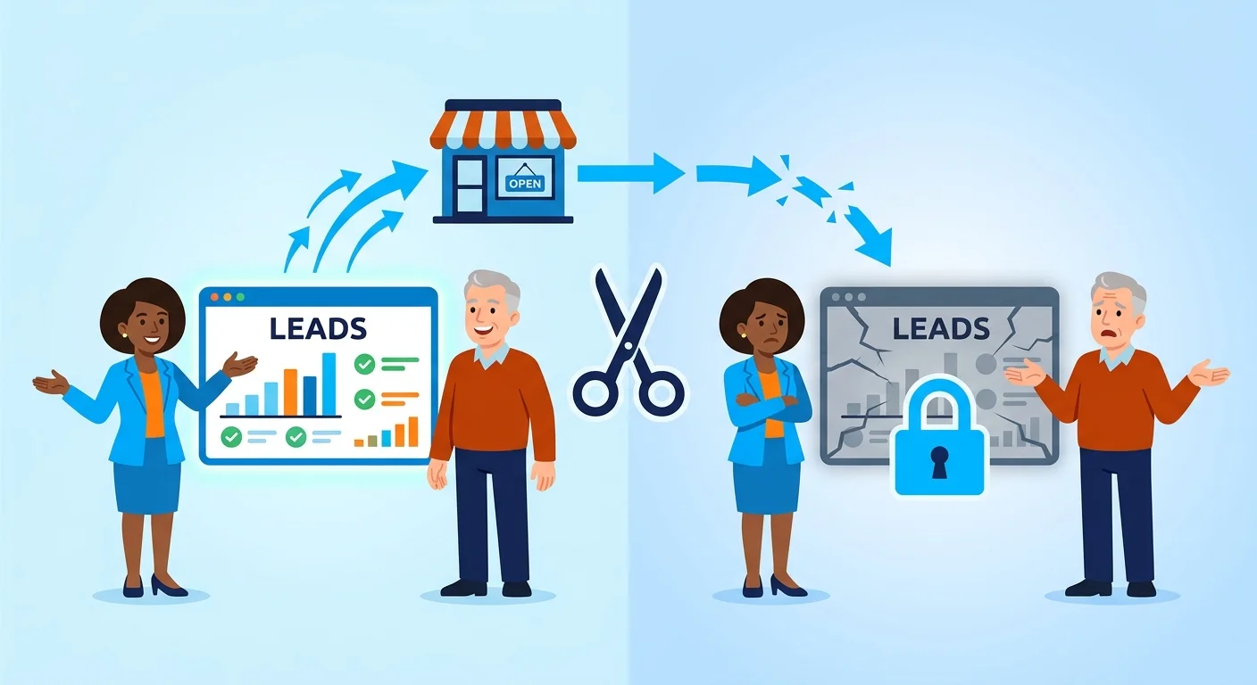 business owner losing lead flow after agency payment stops