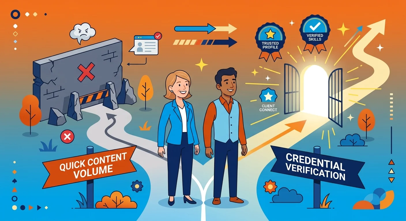 Healthcare practices choosing credential verification over content volume