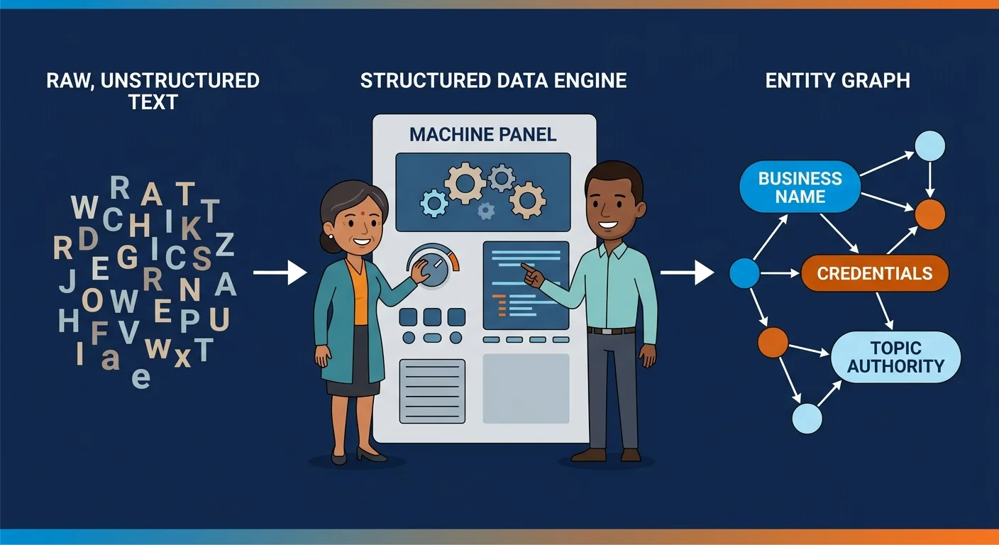 Structured data engine turning unstructured text into trusted entity graph