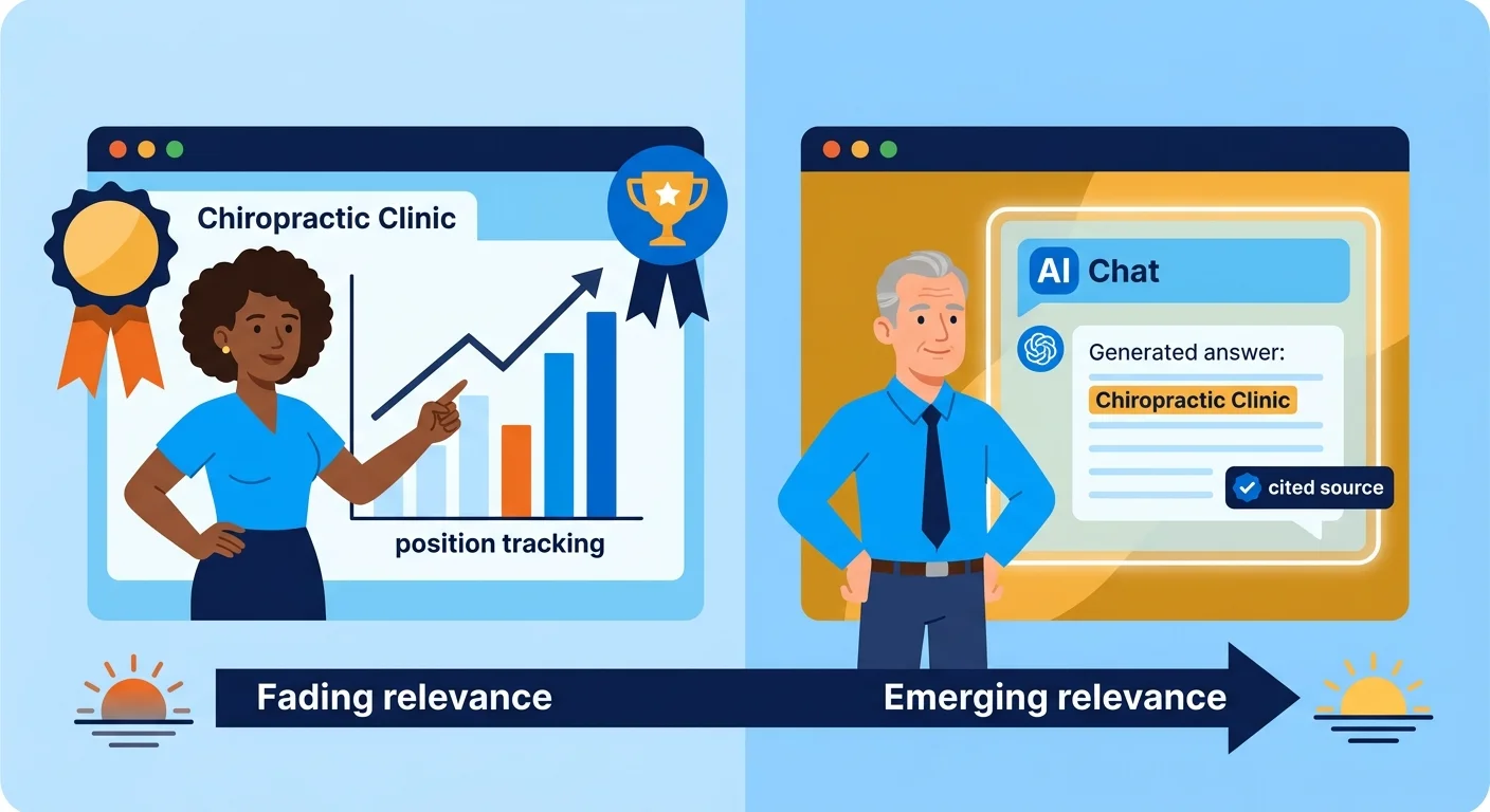 authority visibility metrics versus keyword position tracking comparison