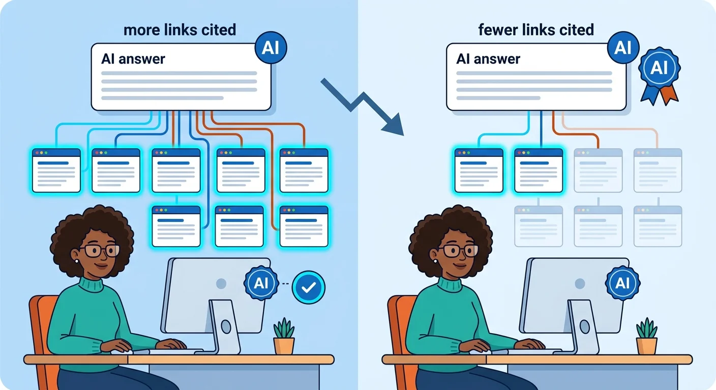 AI Overviews citation decline from search results comparison