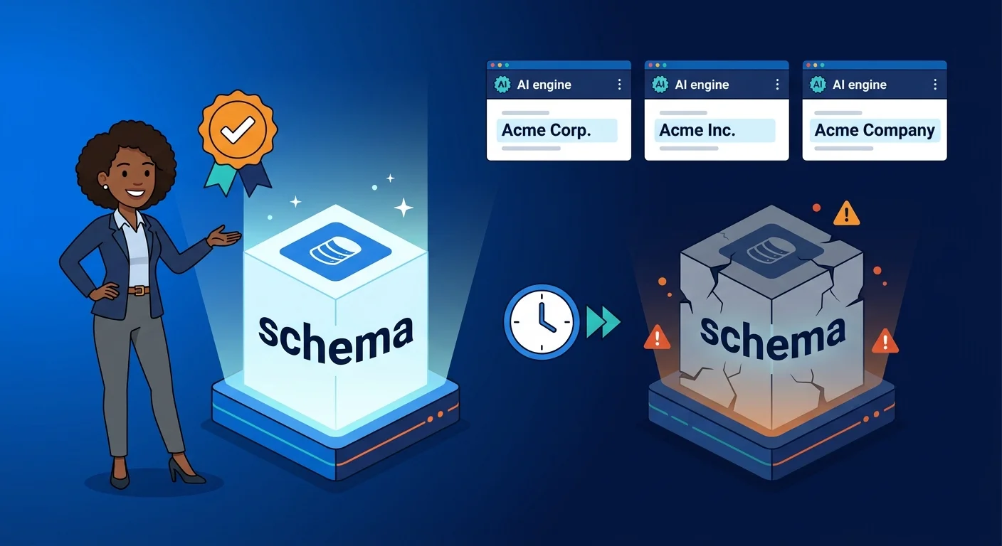 Business schema data decaying over time causing AI confusion