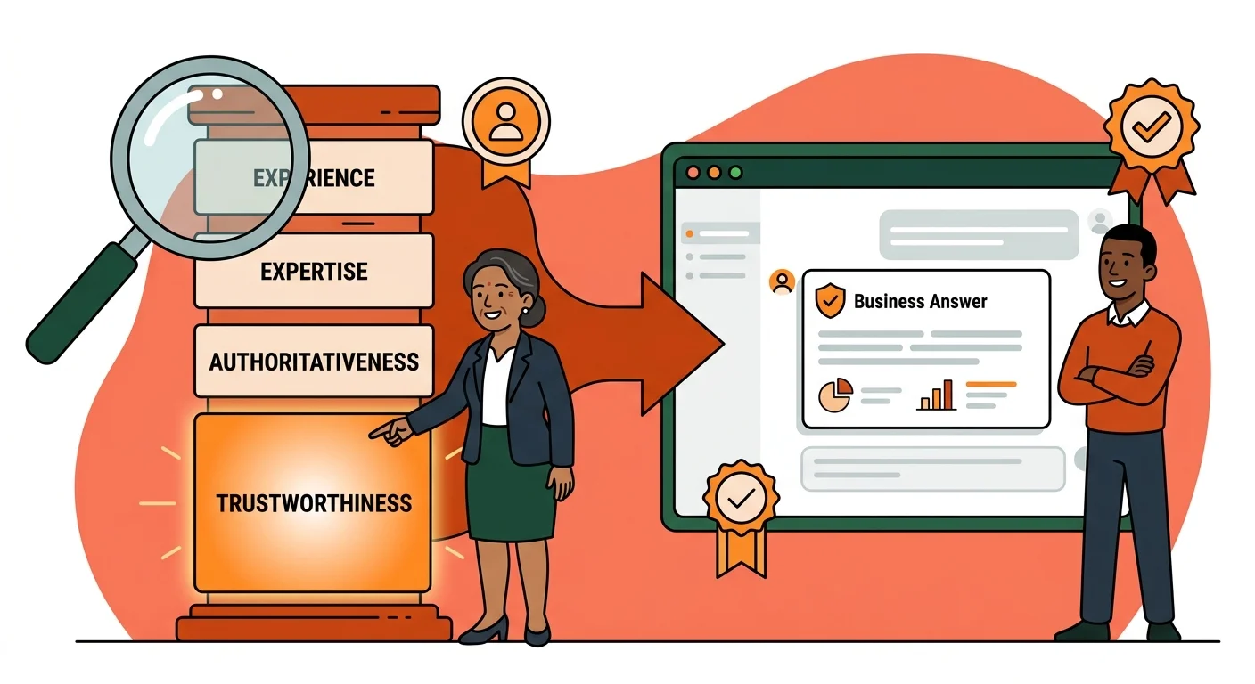 trustworthiness pillar ranking factor in AI search grading