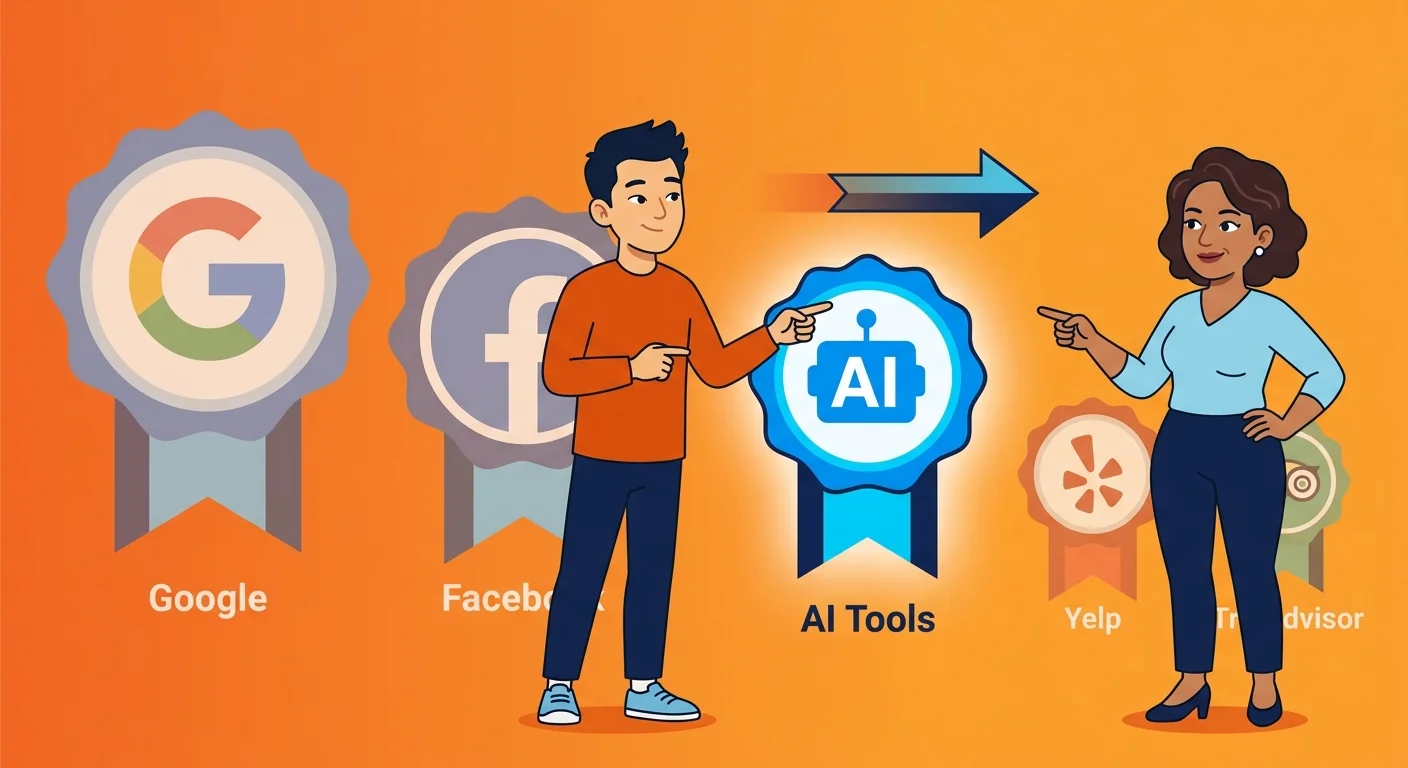 AI tools rising among local business recommendation sources