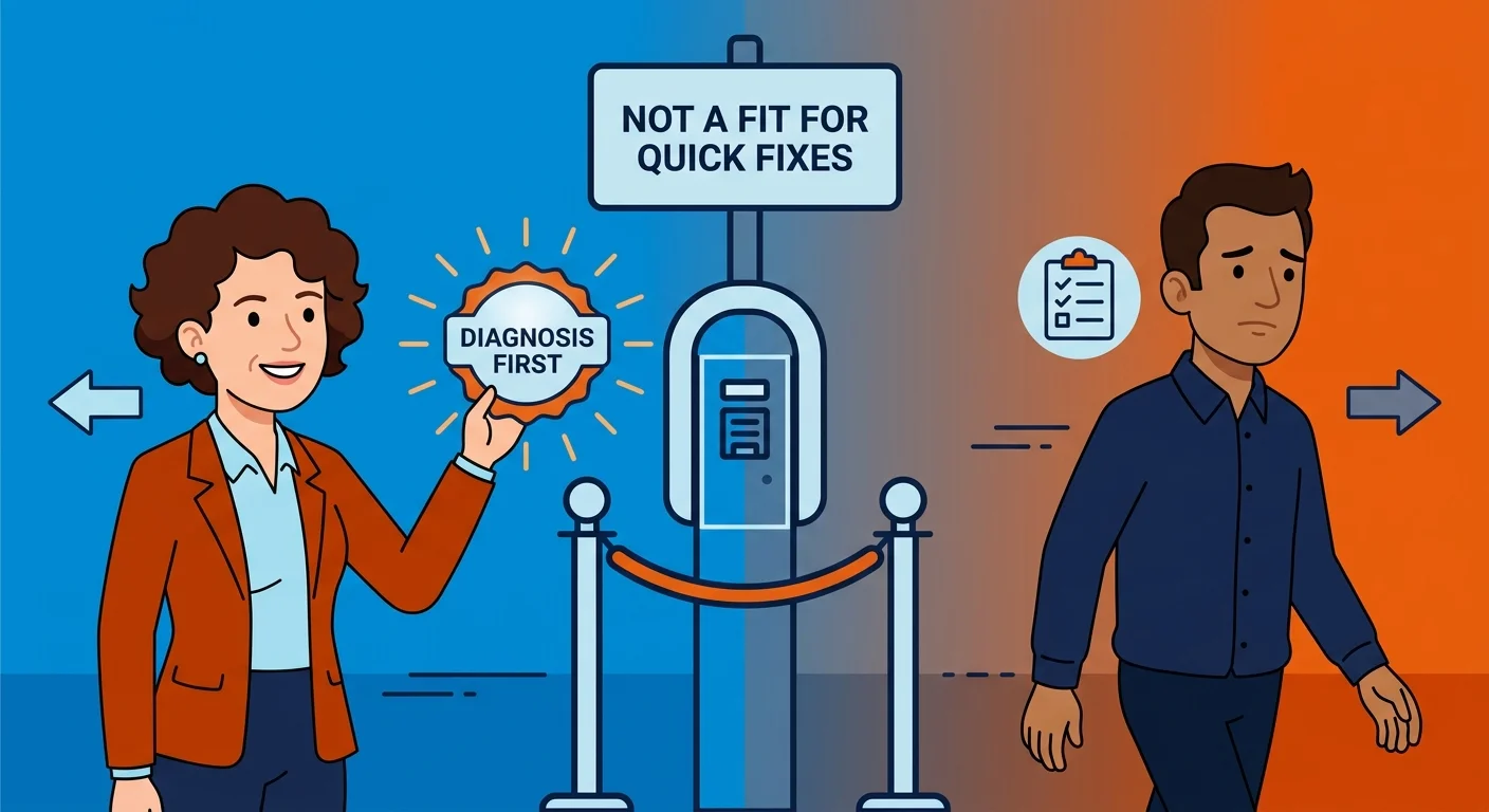 Qualification gate for clinics seeking real AI visibility diagnosis