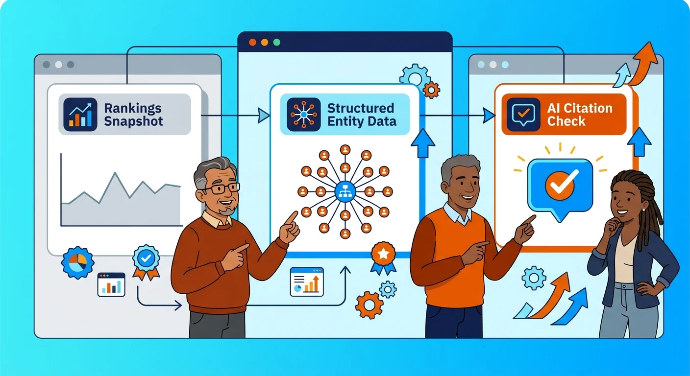 Structured entity data panel replacing rankings only reports