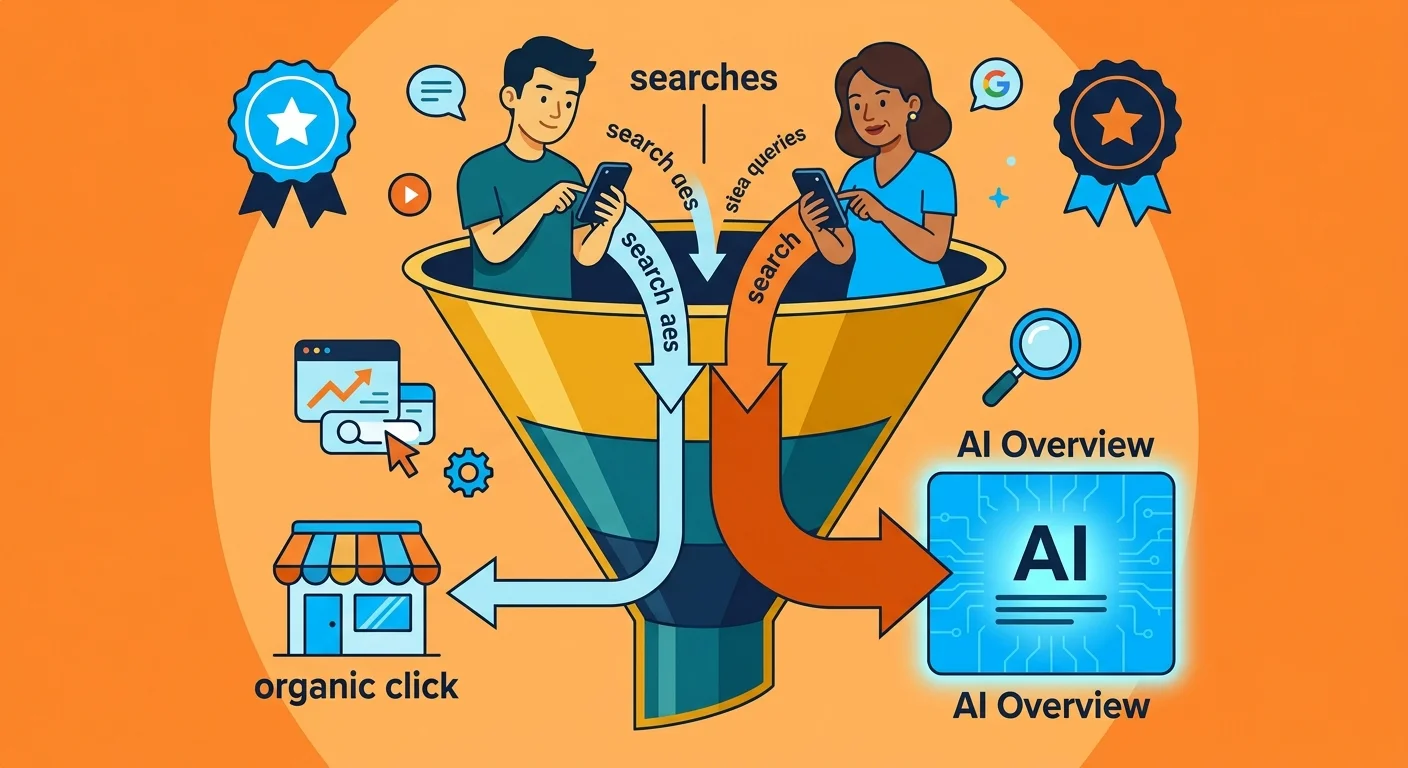 AI overview impact on local search click through rates