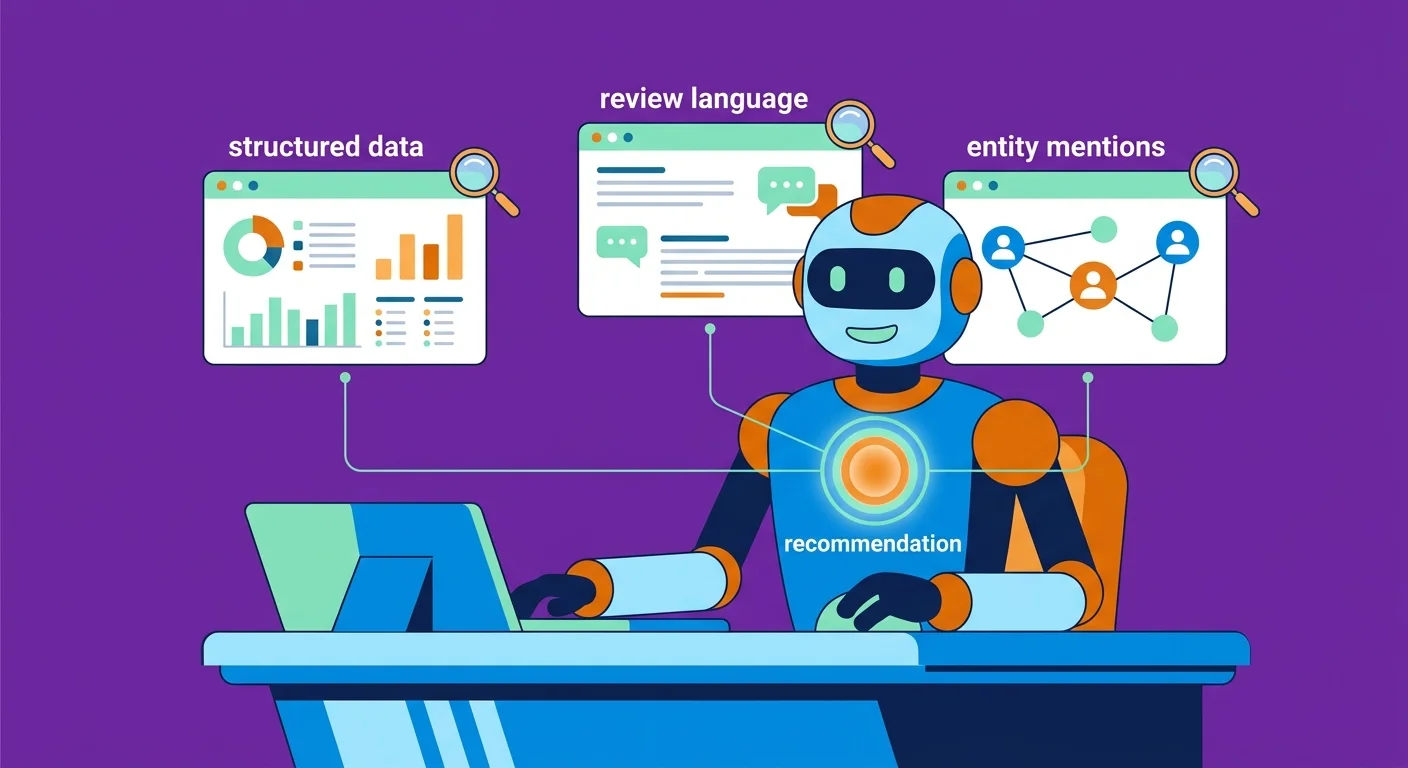 AI engine data sources for local business recommendations