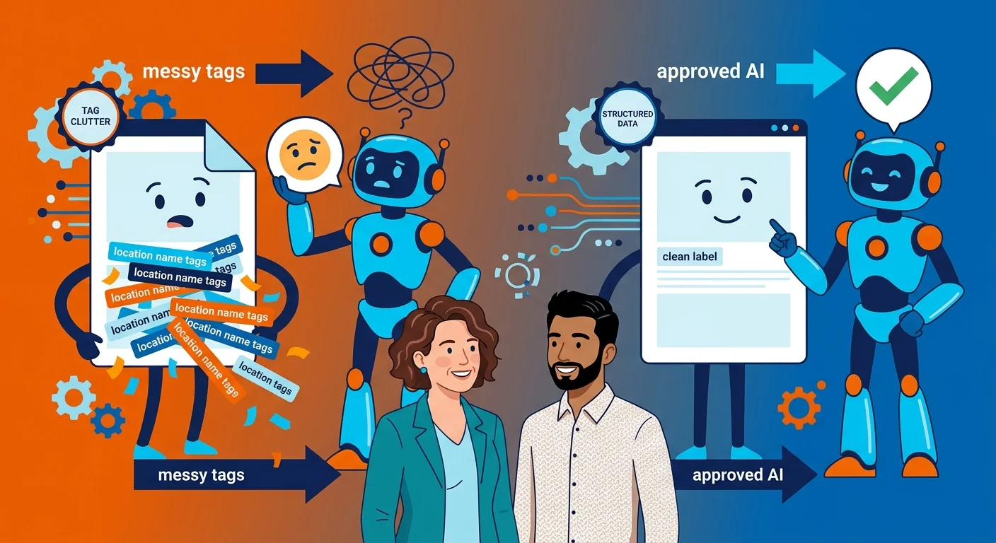 keyword stuffing local pages causing AI search confusion