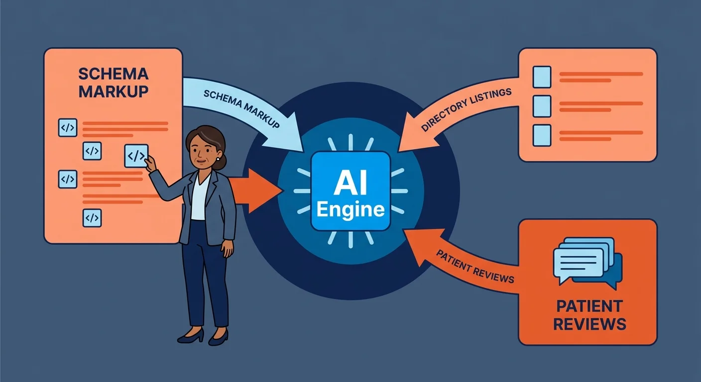 structured data signals feeding AI clinic recommendation engine