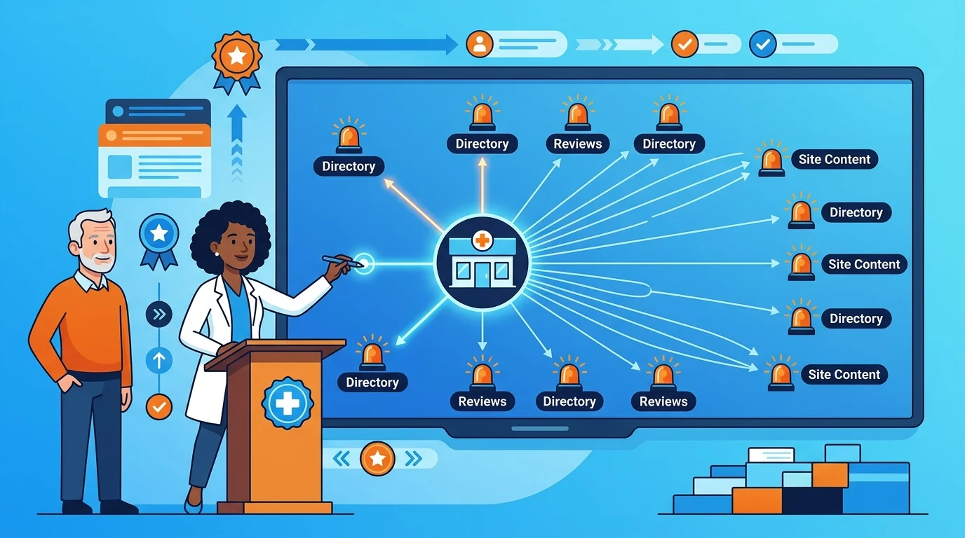 AI search query fan out mapping clinic authority sources
