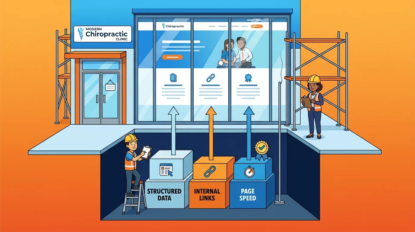 structured data foundation supporting chiropractic website architecture