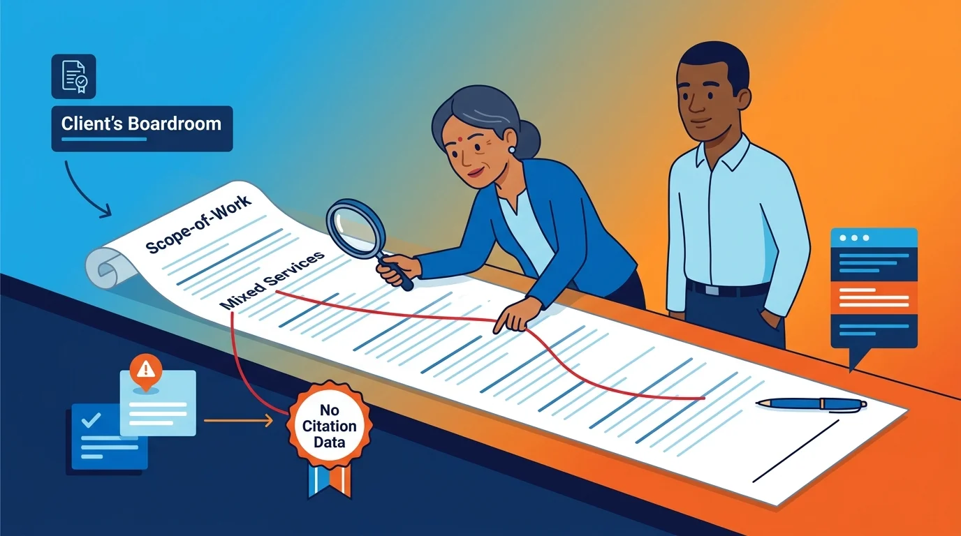 Evaluating an answer engine optimization scope of work before hiring