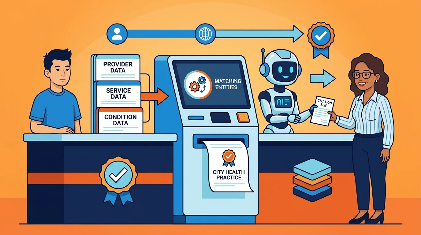 How AI systems retrieve and cite structured medical practice data