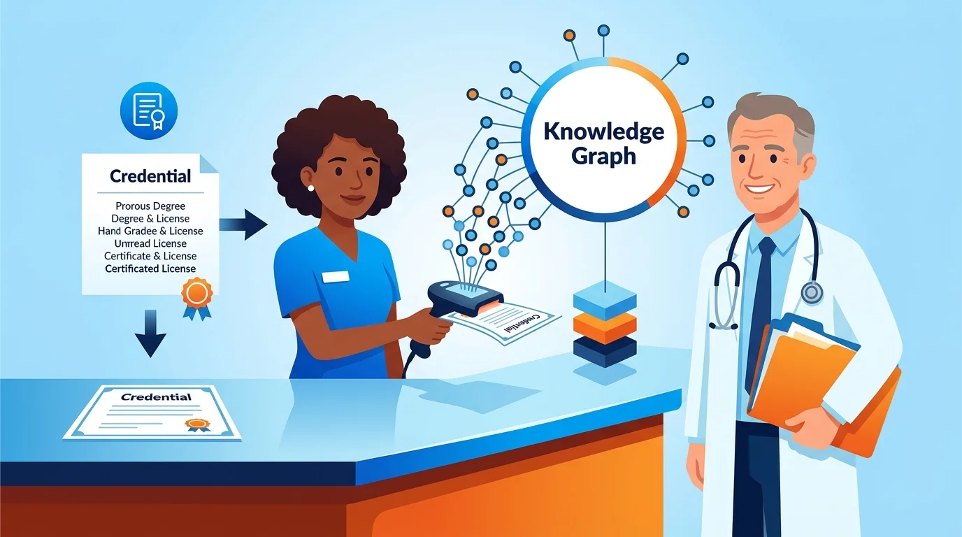 Clinician credentials translated into Knowledge Graph structured data