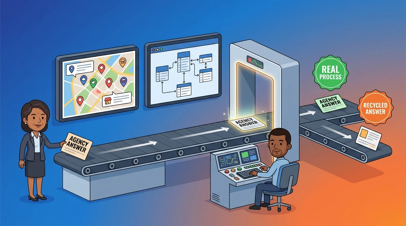 Verification questions testing an agency answer on structured data