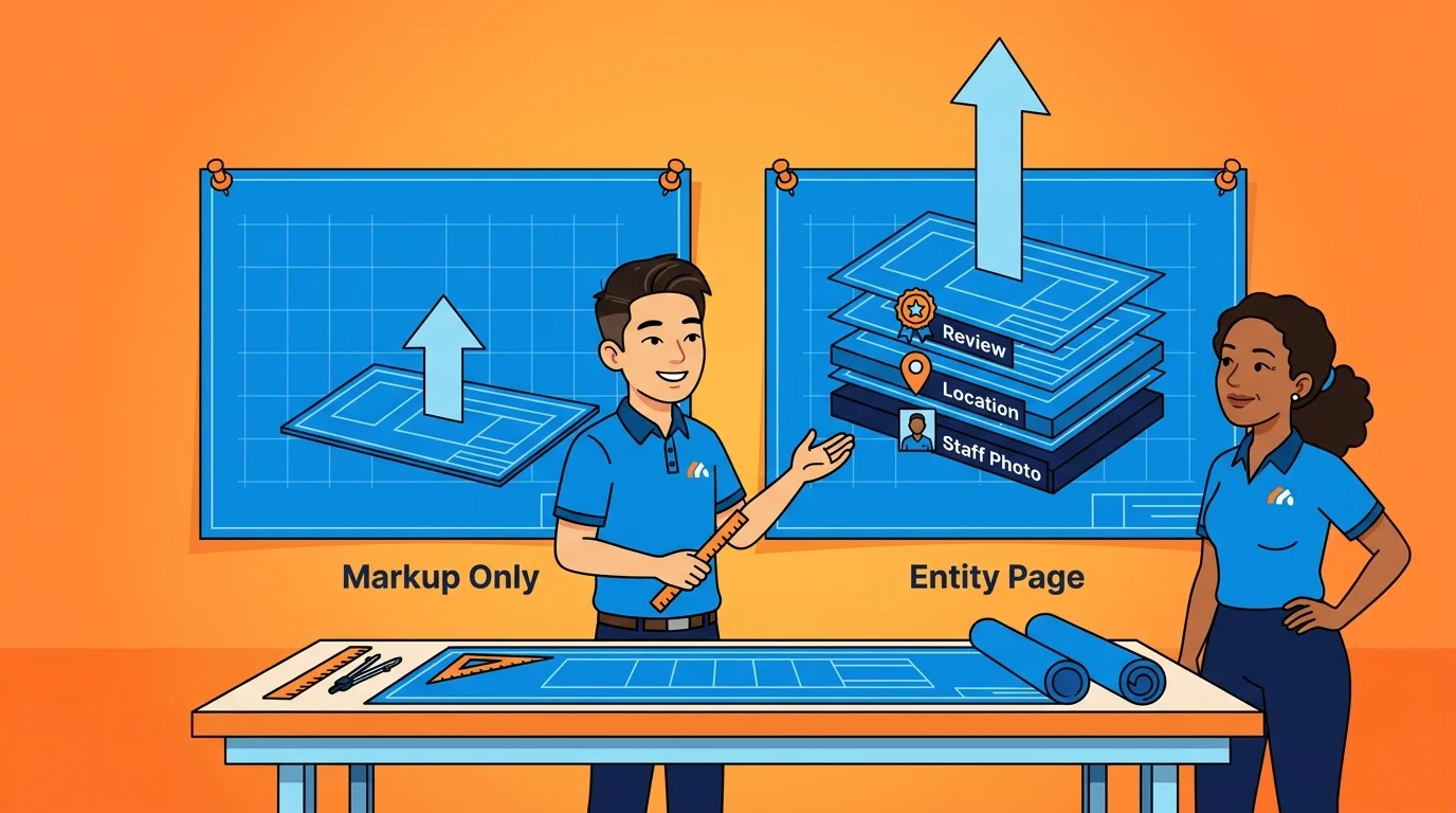 structured data markup compared to enhanced entity page accuracy