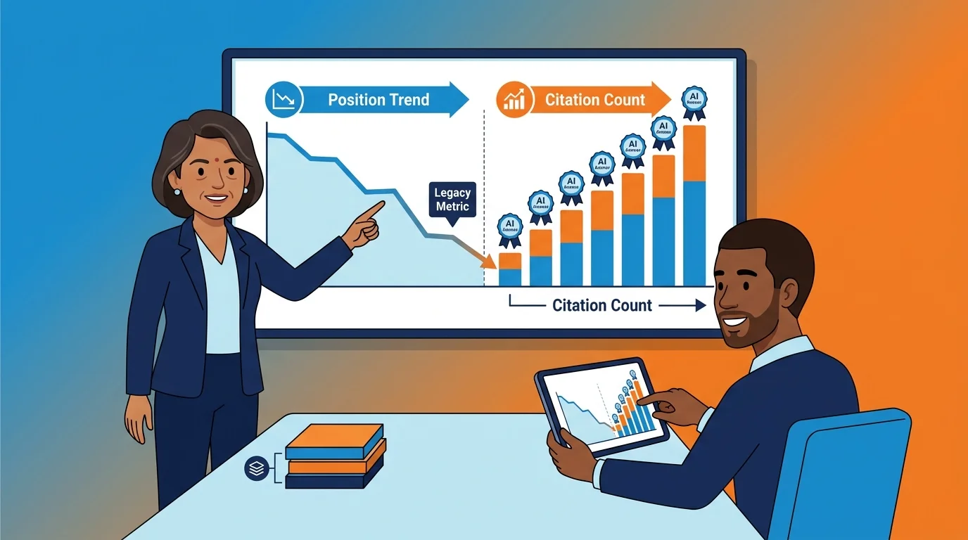 AI citation reporting dashboard compared to legacy ranking reports