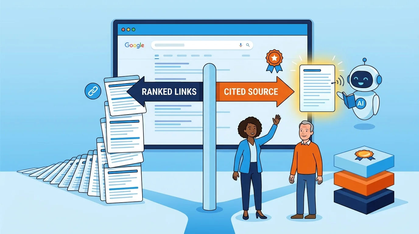 answer engine agency credential comparison cited source versus listed link