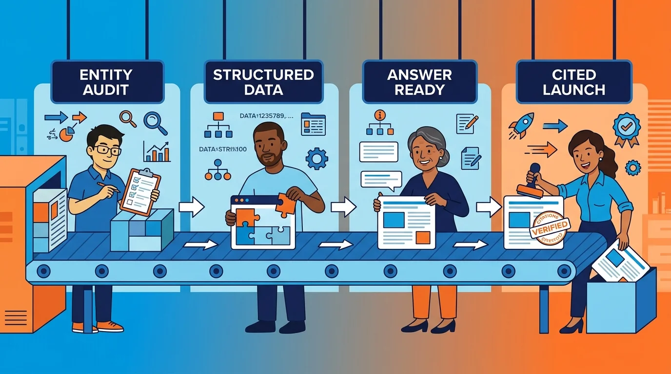 step by step process for building answer engine agency credentials