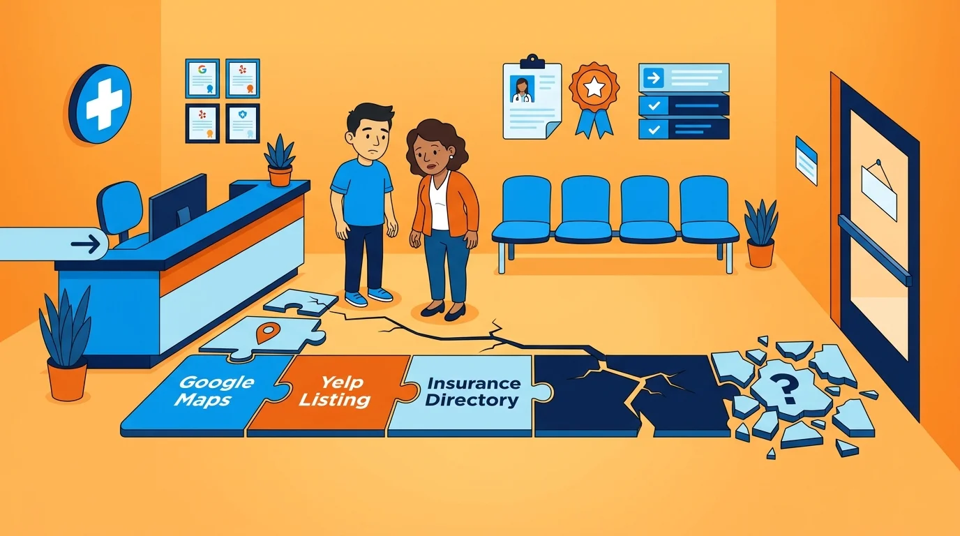 Spreading data error timeline damaging clinic online listings