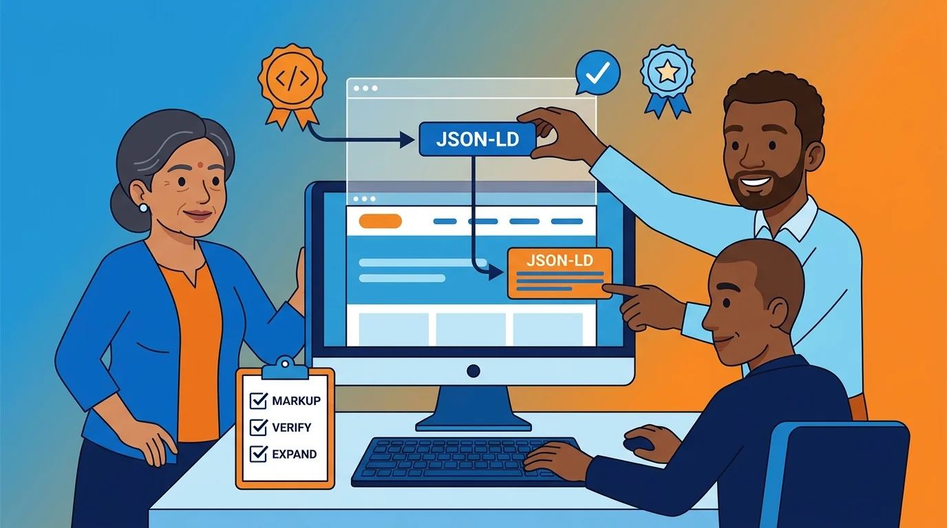 Adding JSON-LD structured data snippet to legacy website template