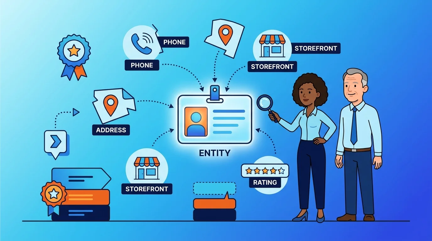 AI entity resolution connecting scattered business data points