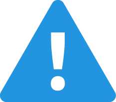 blue caution sign