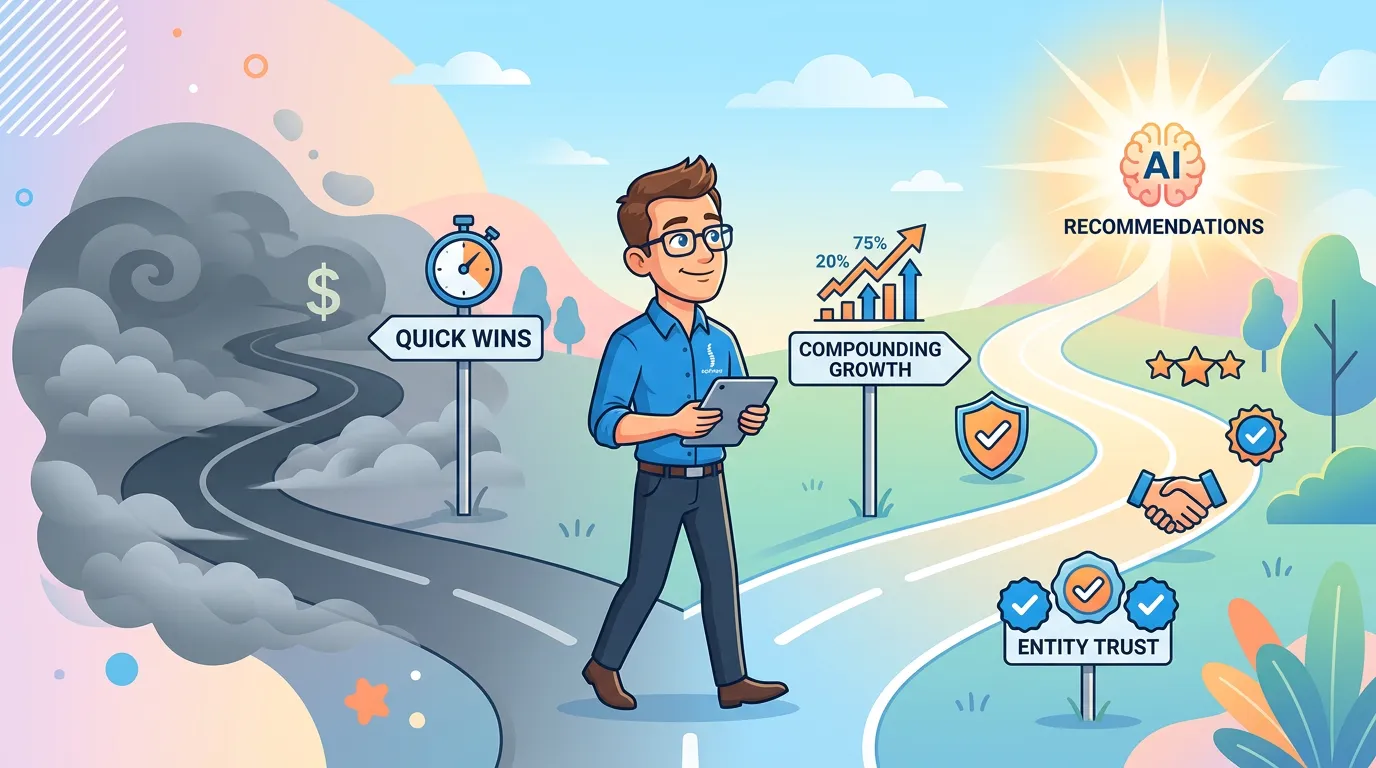 chiropractic AI authority long term infrastructure versus quick fix approach