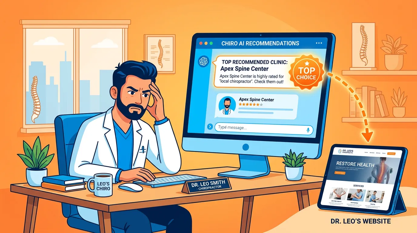 chiropractic website invisible to AI recommendation system entity authority gap